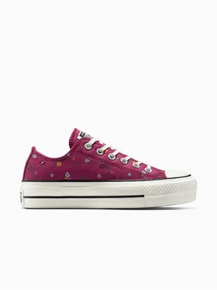 Chuck Taylor All Star Lift Platform Embroidered Floral Patchwork